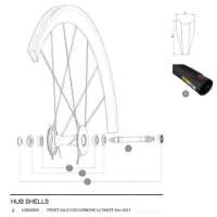 Mavic Cosmic Carbone Ultimate 2014 Forhjulsaksel Mavic Cosmic Carbone Ultimate 2014 Forhjulsaksel