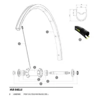 Mavic Cosmic/cxr/comete/ksyrium Pro Forhjulsaksel Mavic Cosmic/cxr/comete/ksyrium Pro Forhjulsaksel