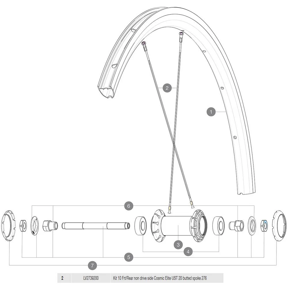 Mavic Cosmic Elite Ust Venstre Eiker 10 Enheter, Black, 276mm Mavic Cosmic Elite Ust Venstre Eiker 10 Enheter, Black, 276mm