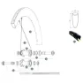 Mavic Cosmic Pro Carbon Sl C Disc Venstre Eiker 12 Enheter, Black, 253mm