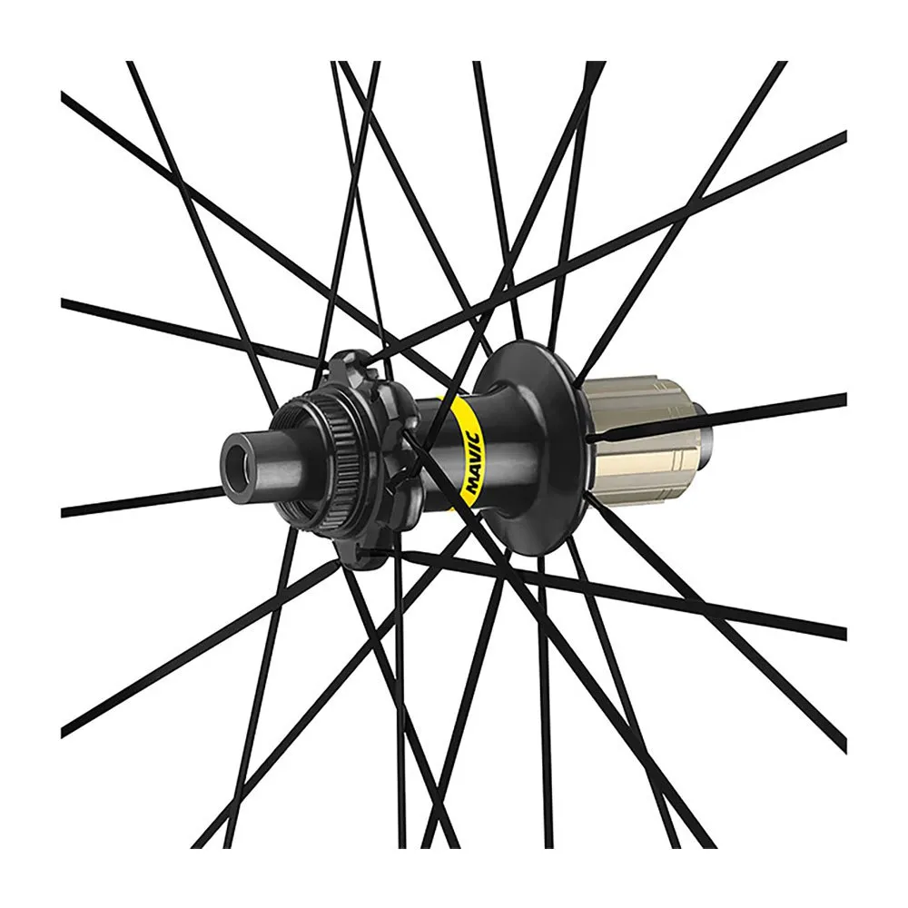 Mavic Cosmic Pro Carbon Sl T Disc Tubular Landeveissykkelens Bakhjul, Black, 9 x 130mm, Shimano/Sram HG Mavic Cosmic Pro Carbon Sl T Disc Tubular Landeveissykkelens Bakhjul, Black, 9 x 130mm, Shimano/Sram HG