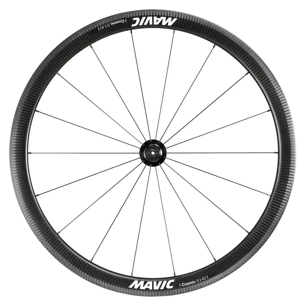 Mavic Cosmic S 40 Qr Tubeless Forhjul For Landeveissykkel, Black, 9 x 100mm