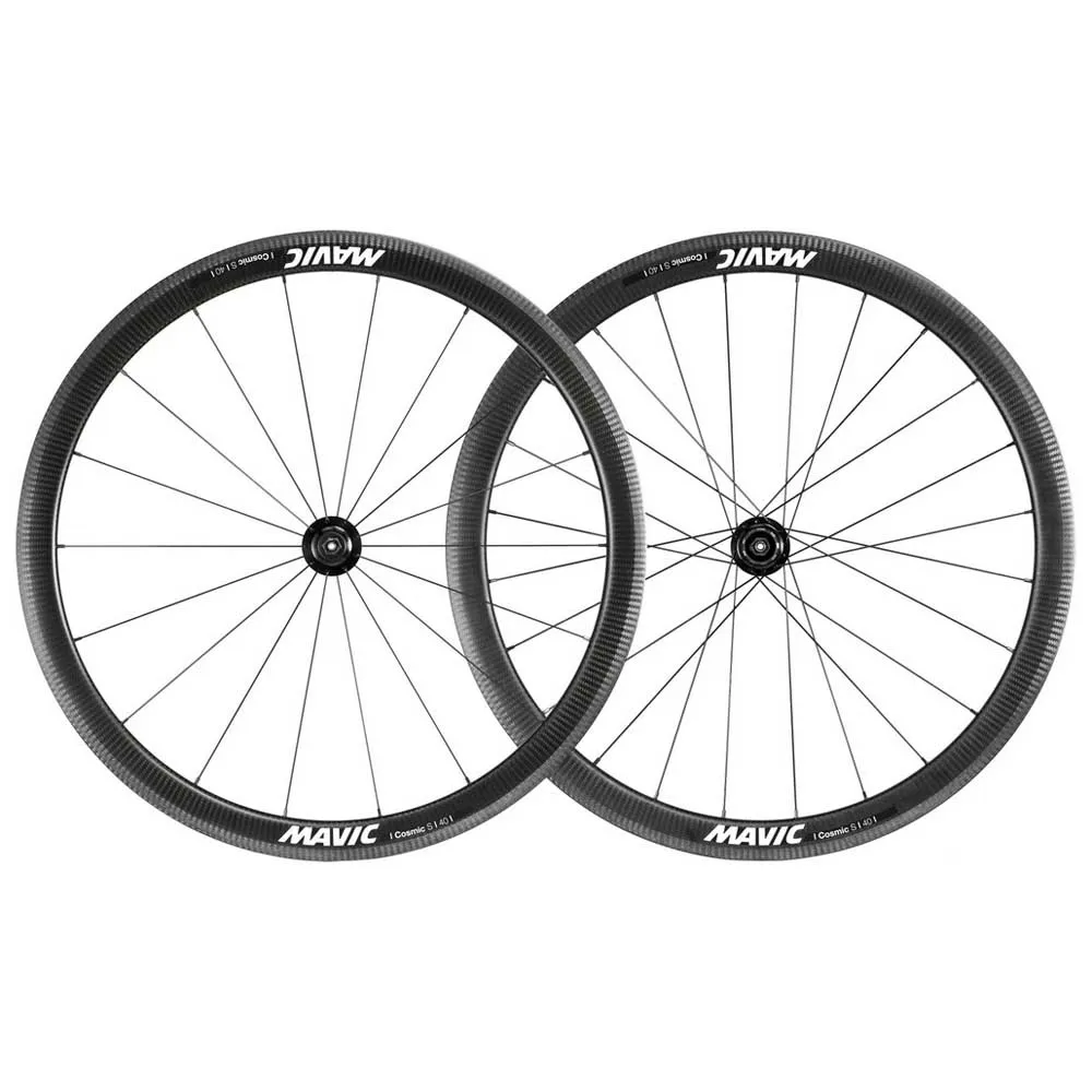 Mavic Cosmic S 40 Qr Tubeless Landeveishjulsett, Black, 9 x 100/9 x 130mm, Shimano HG