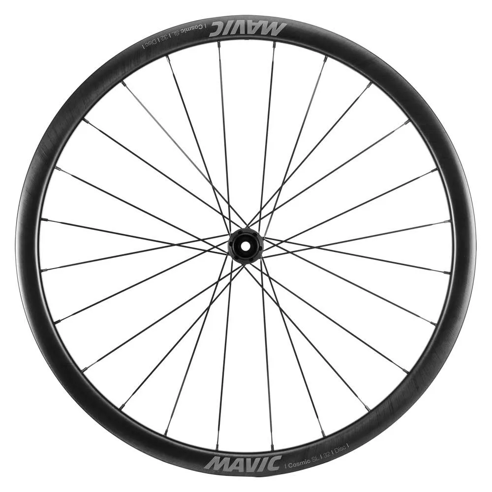 Mavic Cosmic Sl 32 Cl Disc Tubeless Forhjul For Landeveissykkel, Black, 12 x 100mm