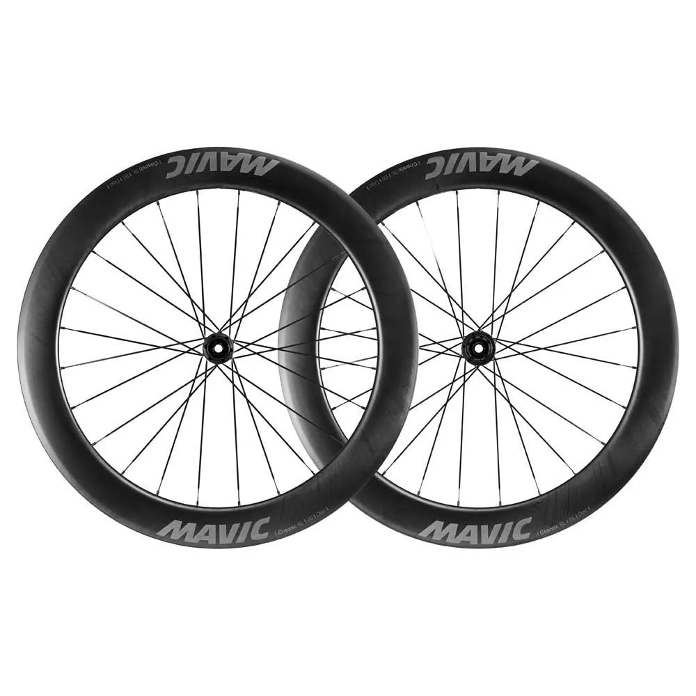 Mavic Cosmic Sl 65 Cl Disc Tubeless Landeveishjulsett, Black, 12 x 100/12 x 142mm, Shimano HG