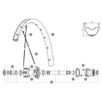 Mavic Crossride Light 29 2016-17 Bakre Høyre Eiker 12 Enheter