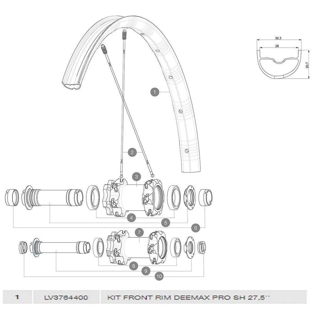 Mavic Deemax Pro Sh Framfelg