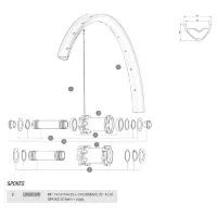 Mavic E-crossmax 29 Venstre Eiker 14 Enheter Mavic E-crossmax 29 Venstre Eiker 14 Enheter