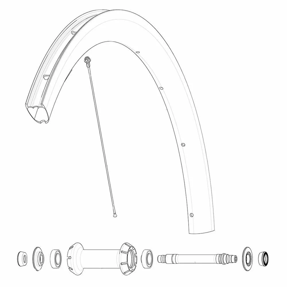 Mavic Front Cosmic Sl 40 Rb Landeveissykkel Felg, Black, 700 - 28" Mavic Front Cosmic Sl 40 Rb Landeveissykkel Felg, Black, 700 - 28"