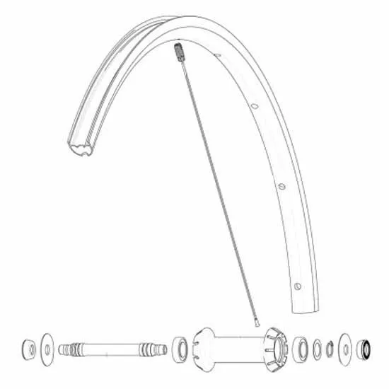 Mavic Front Ksyrium S Rb Landeveissykkel Felg, Black, 700 - 28"