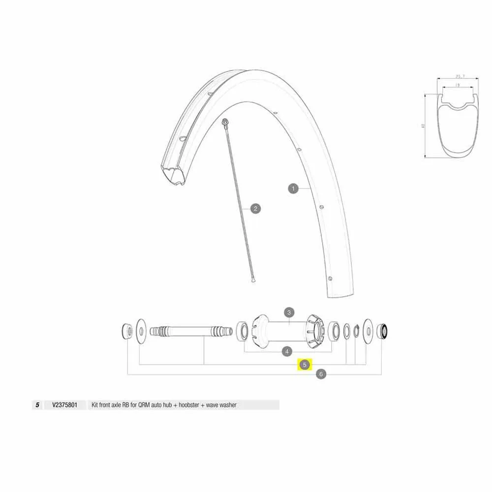 Mavic Front Rb For Qrm Lager, Black, One Size
