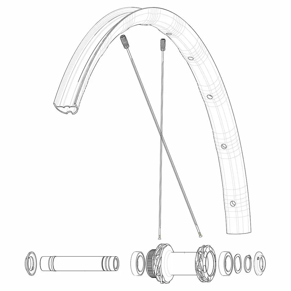 Mavic Front/rear Allroad Sl Road+ Landeveissykkel Felg, Black, 700 - 28"