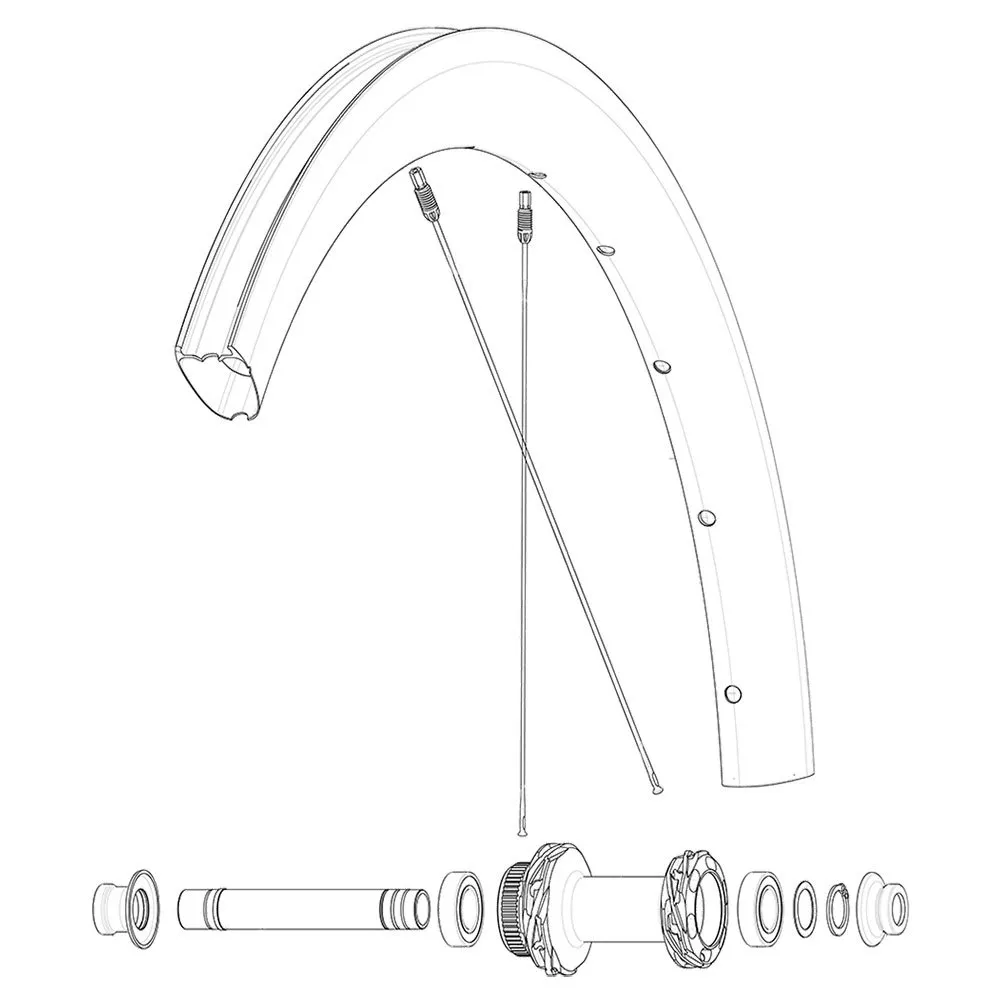 Mavic Front/rear Cosmic Slr 45 Disc My22 Landeveissykkel Felg, Black, 700 - 28"