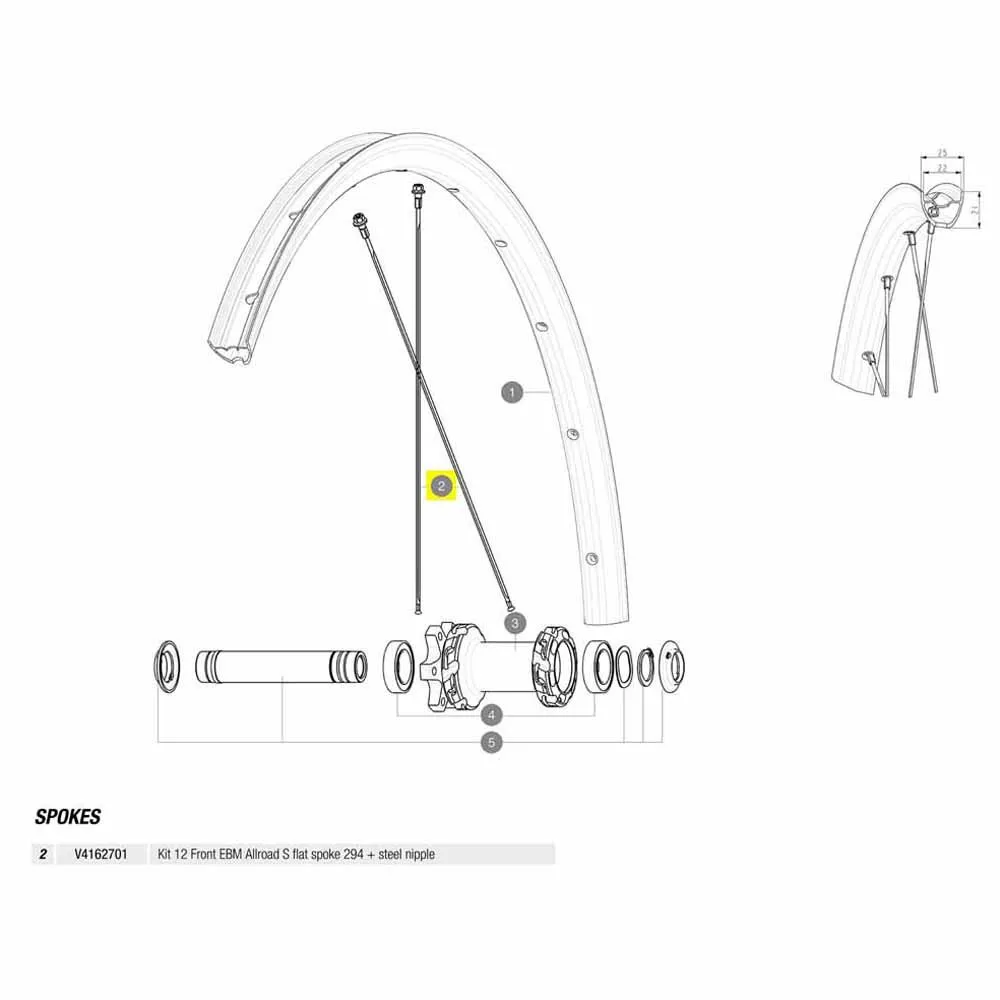 Mavic Kit 12 Front Ebm Allroad S Eiker, Black, 294mm Mavic Kit 12 Front Ebm Allroad S Eiker, Black, 294mm