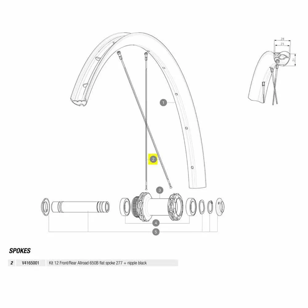 Mavic Kit 12 Front/rear Allroad 650b Eiker, Black, 277mm Mavic Kit 12 Front/rear Allroad 650b Eiker, Black, 277mm