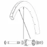 Mavic Kit 12 Front/rear Cosmic Sl 45 Disc Eiker, Black, 271mm