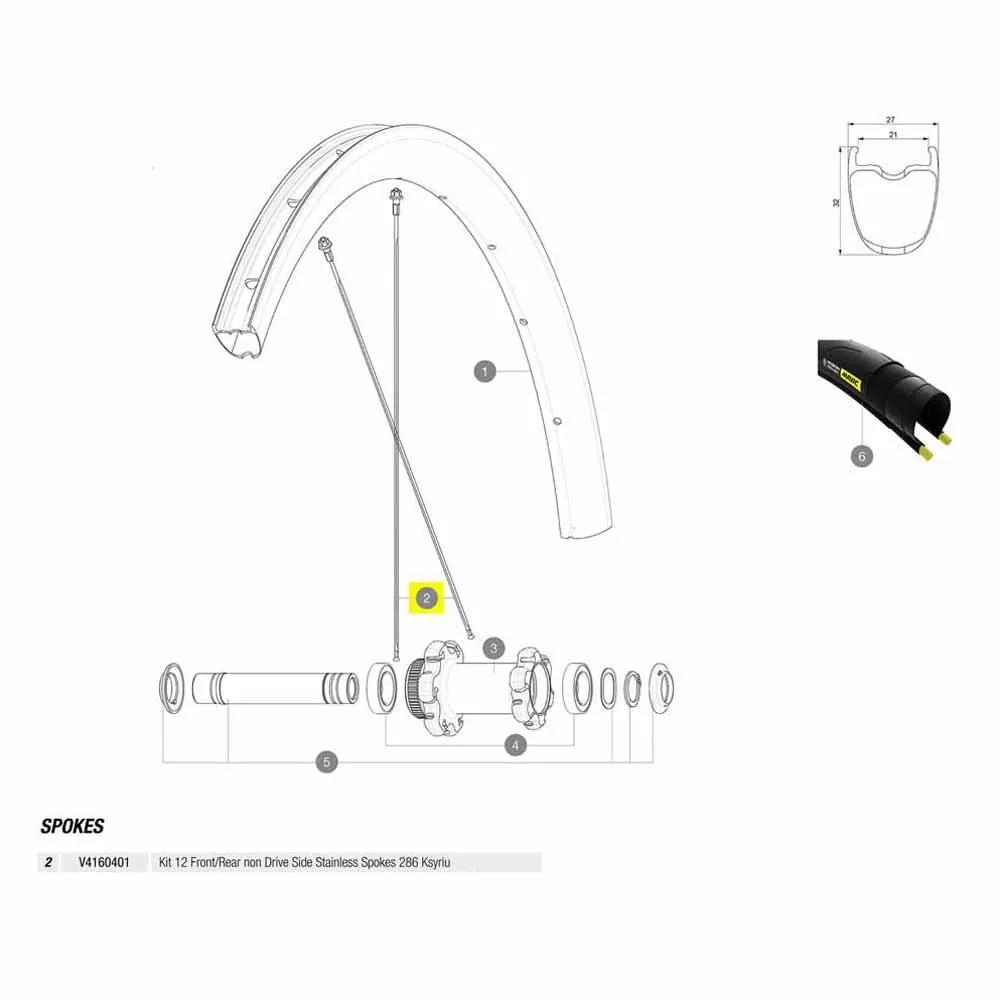 Mavic Kit 12 Front/rear Ksyrium Pro Carbon Ust Disc Eiker, Black, 286mm