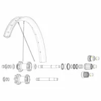 Mavic Kit 14 Rear Non Drive Side Edeemax 27.5´´ Eiker Mavic Kit 14 Rear Non Drive Side Edeemax 27.5´´ Eiker