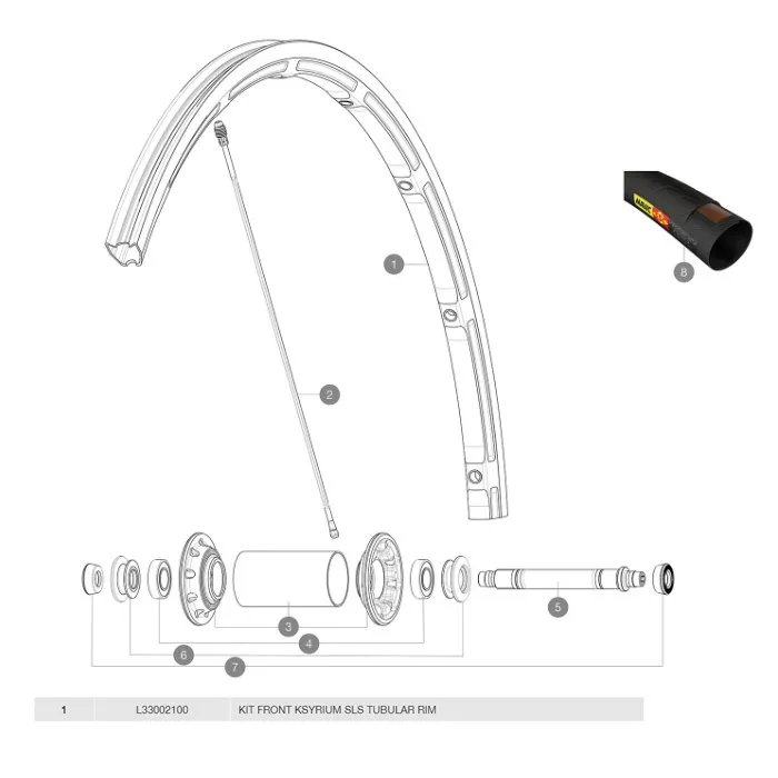 Mavic Ksyrium Sls Tubular Framfelg Refurbished, Black, 700 - 28" 18H Mavic Ksyrium Sls Tubular Framfelg Refurbished, Black, 700 - 28" 18H