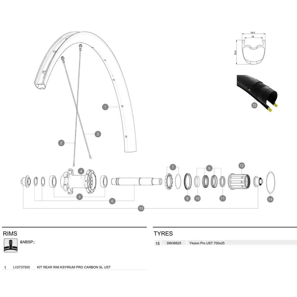 Mavic Kysirum Pro Carbon Sl Ust Front Felg, Black, 700 - 28"