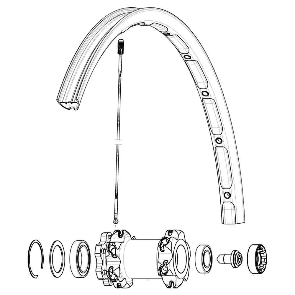 Mavic Monteringssats For Supermax-hjul, Black, One Size