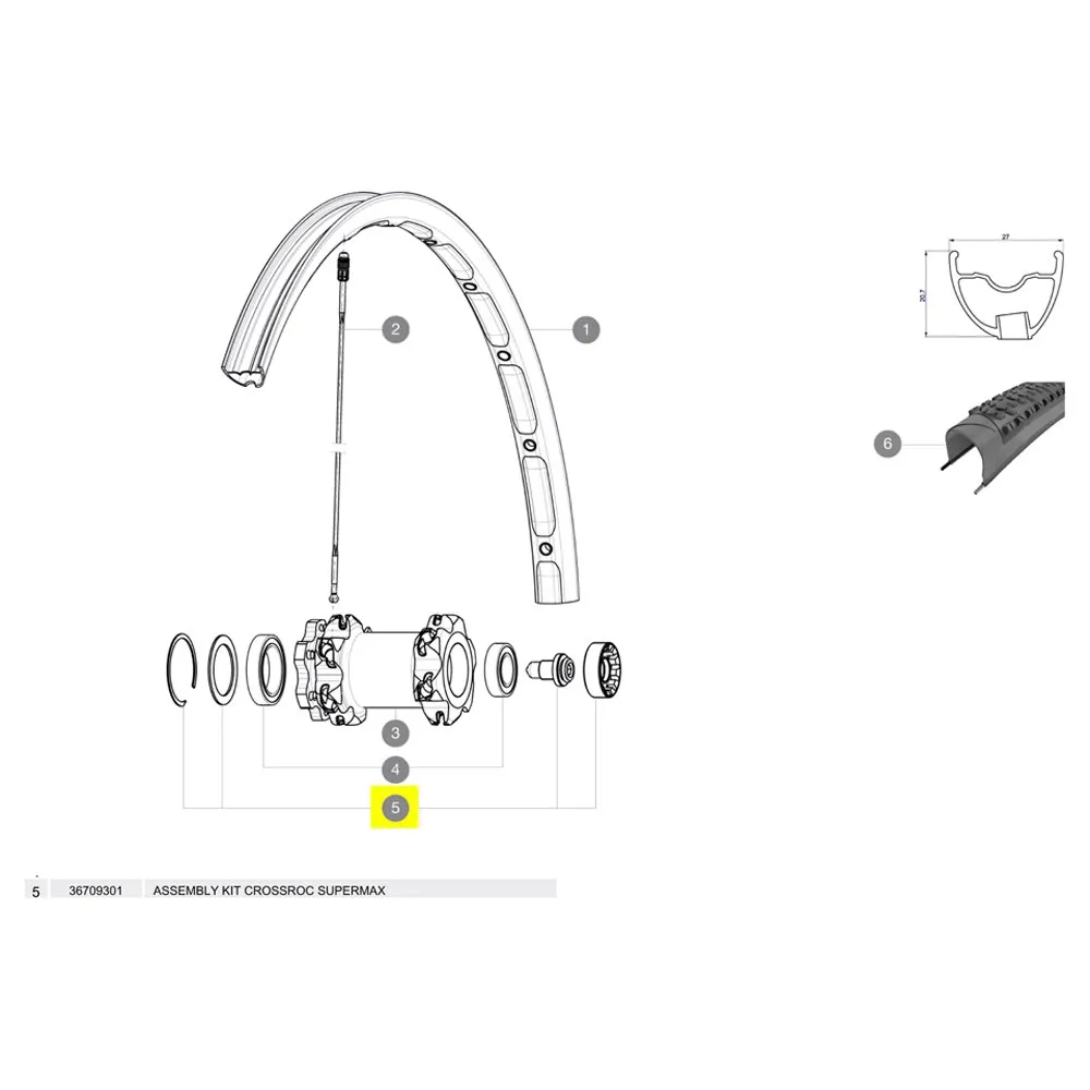 Mavic Monteringssats For Supermax-hjul, Black, One Size