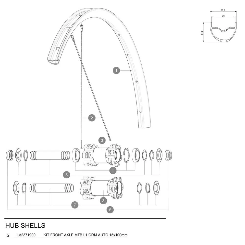 Mavic Mtb L1 Qrm Auto Forhjulsaksel Mavic Mtb L1 Qrm Auto Forhjulsaksel