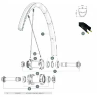 Mavic Qrm+ Cl Forhjulsaksel Mavic Qrm+ Cl Forhjulsaksel