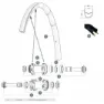 Mavic Qrm+ Cl Forhjulsaksel, Black / silver, 12 x 100mm
