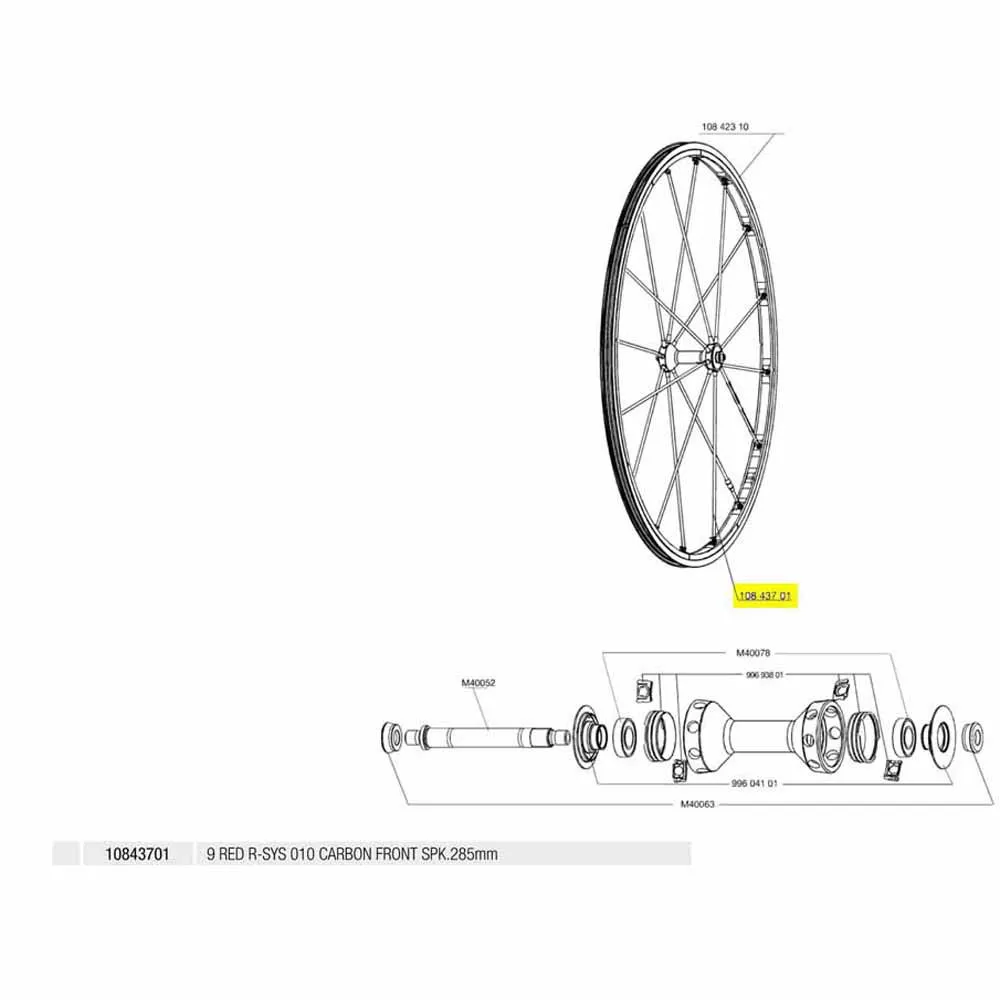 Mavic R-sys Front Eiker 9 Enheter, Red, 285mm