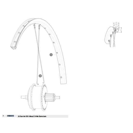 Mavic Rear Ebm Allroad S Landeveissykkel Felg, Black, 700 - 28"