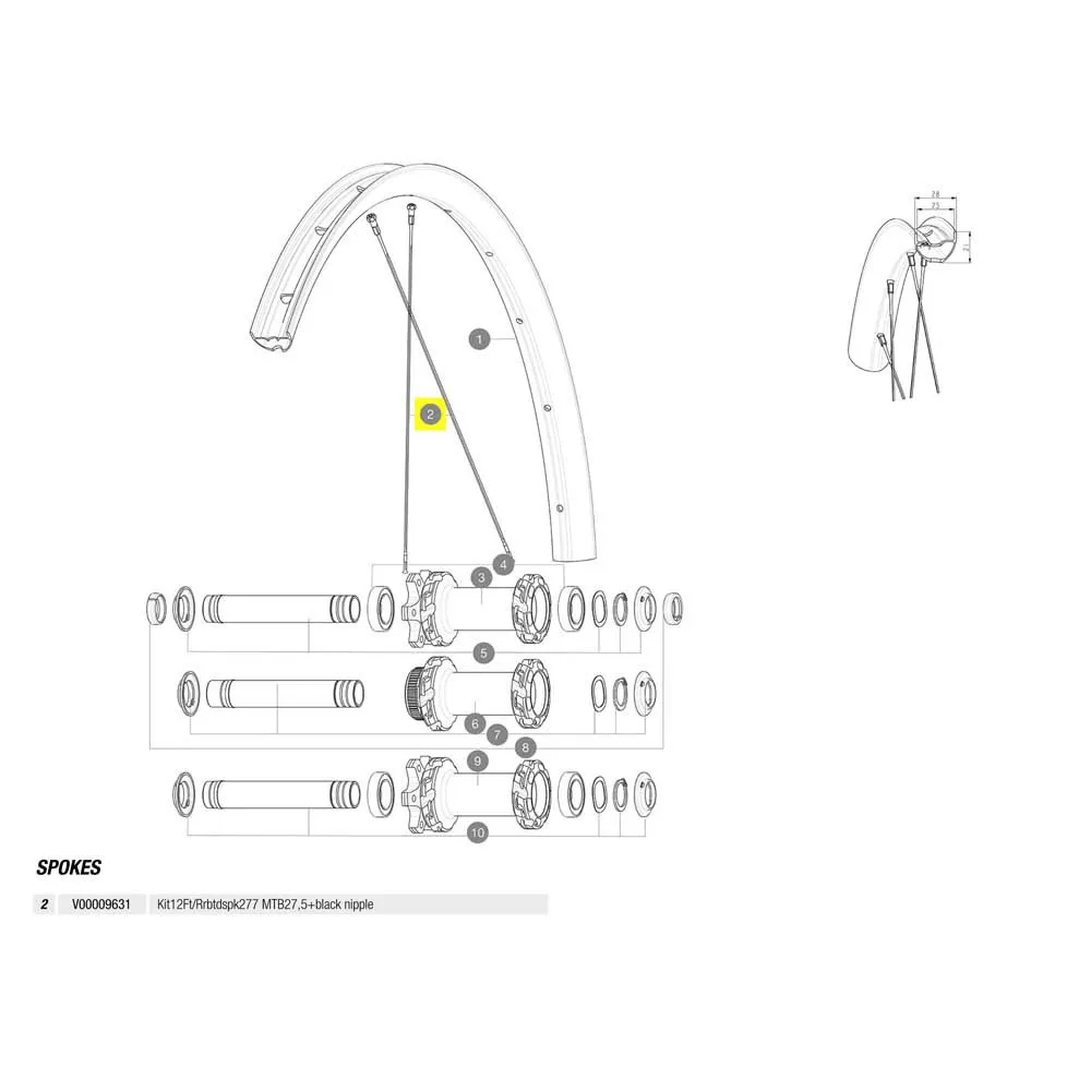 Mavic Sft Eiker 12 Enheter, Black, 298mm