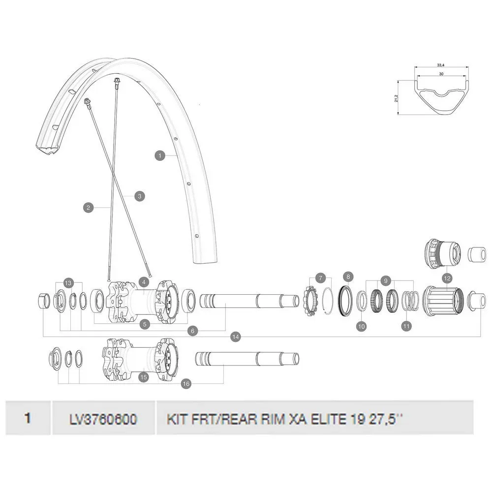 Mavic Xa Elite 19 Felg
