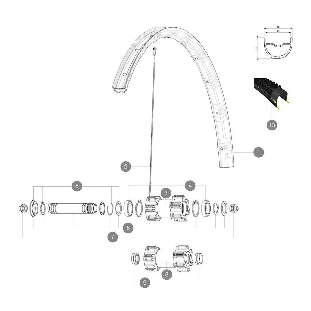 Mavic Xa Elite Tubeless Felg Mavic Xa Elite Tubeless Felg
