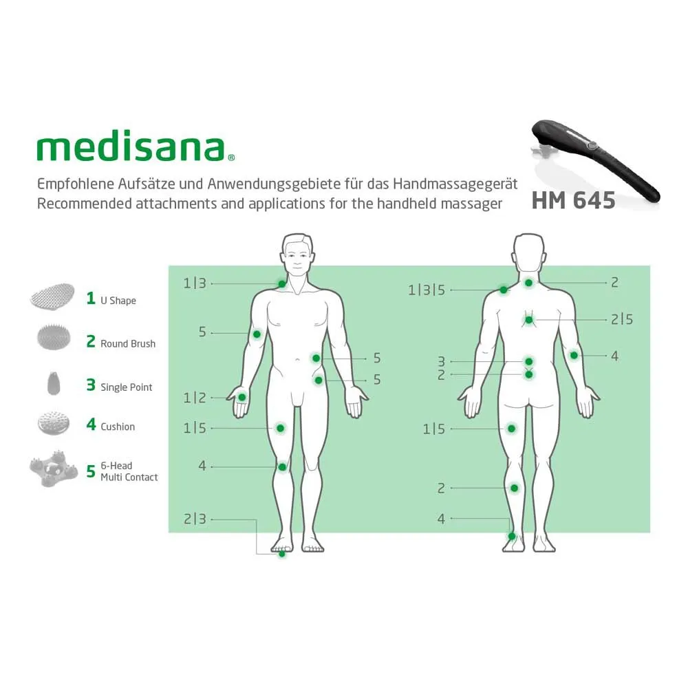 Medisana Hm 645 Håndmassasje, Black, One Size