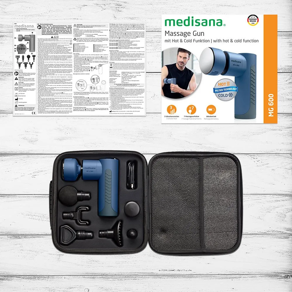 Medisana Mg 600 Hot And Cold Massasjepistol, Blue, One Size Medisana Mg 600 Hot And Cold Massasjepistol, Blue, One Size