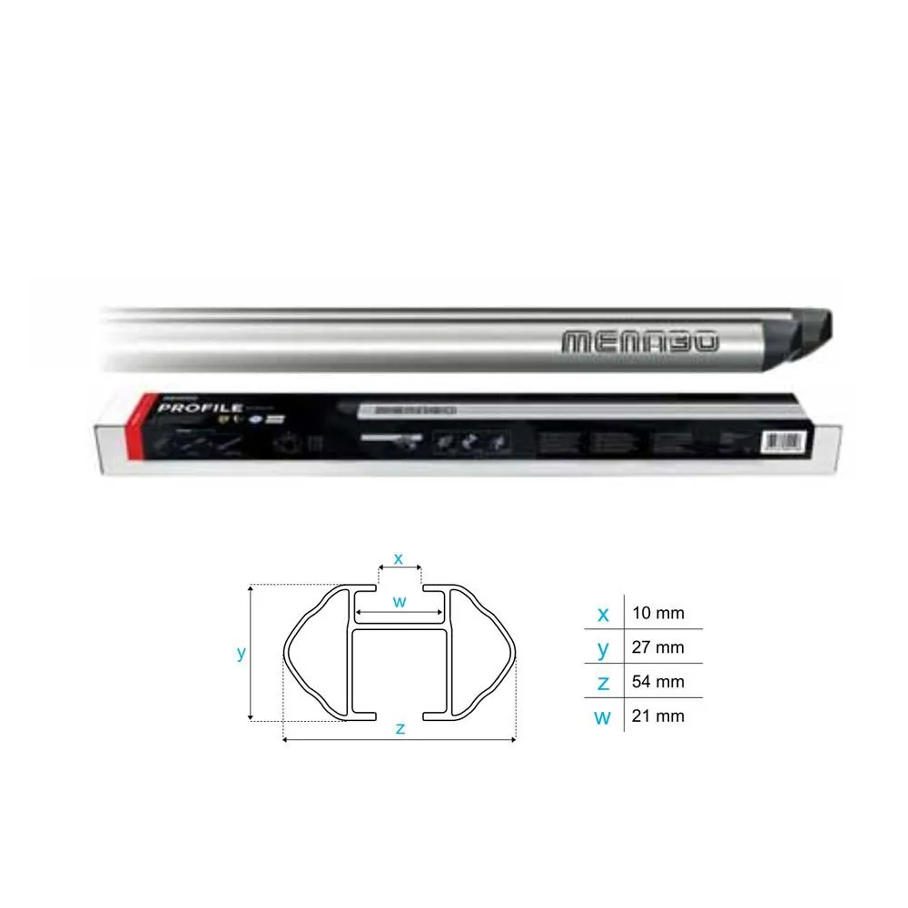Menabo Profile 54x21 Mm Takstativer Refurbished, Silver, XL