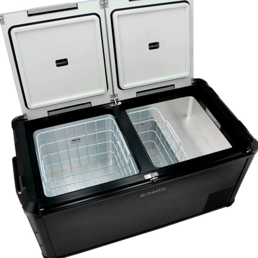 Mestic Mccp-75 Ac/dc Dual Zone Stiv Bærbar Kjøleboks, Black, One Size