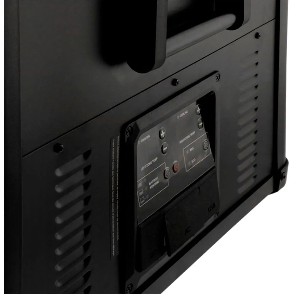 Mestic Mccp-75 Ac/dc Dual Zone Stiv Bærbar Kjøleboks, Black, One Size