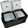 Mestic Mccp-75 Ac/dc Dual Zone Stiv Bærbar Kjøleboks, Black, One Size