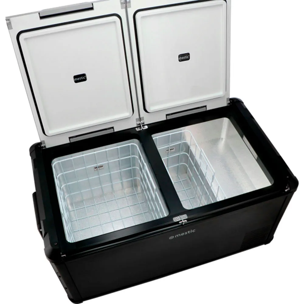Mestic Mccp-90 Ac/dc Dual Zone Stiv Bærbar Kjøleboks, Black, One Size