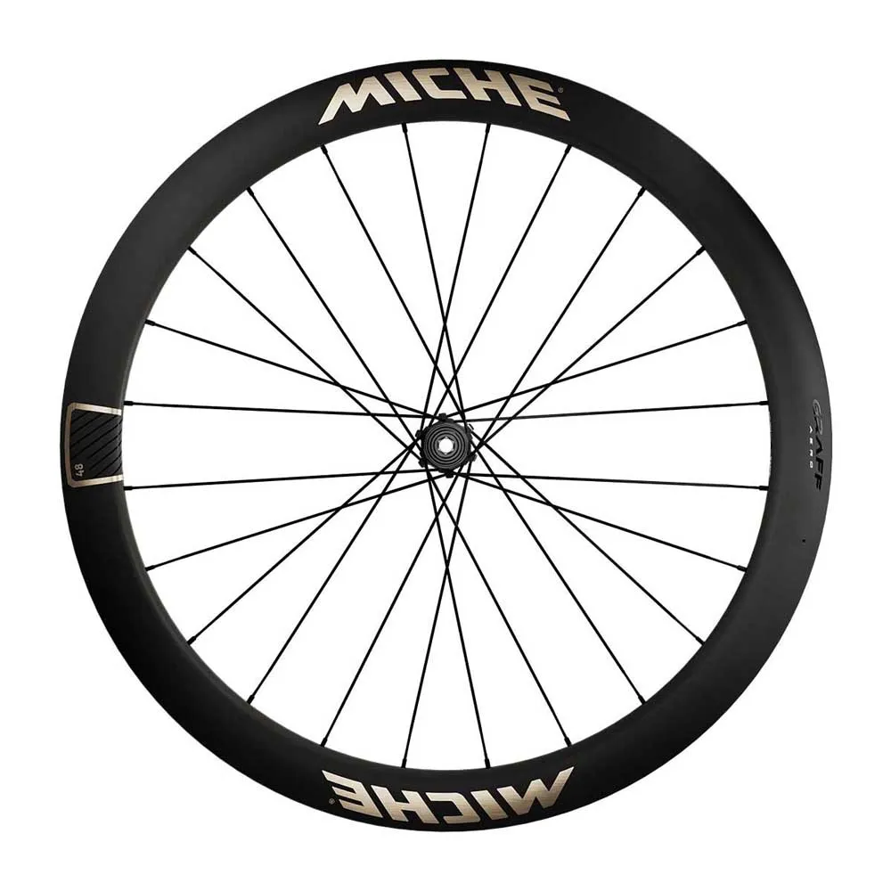 Miche Graff Aero 48 Cl Disc Tubeless Hjulsett For Grussykkel, Black, 12 x 100/12 x 142mm, Sram XDR Miche Graff Aero 48 Cl Disc Tubeless Hjulsett For Grussykkel, Black, 12 x 100/12 x 142mm, Sram XDR