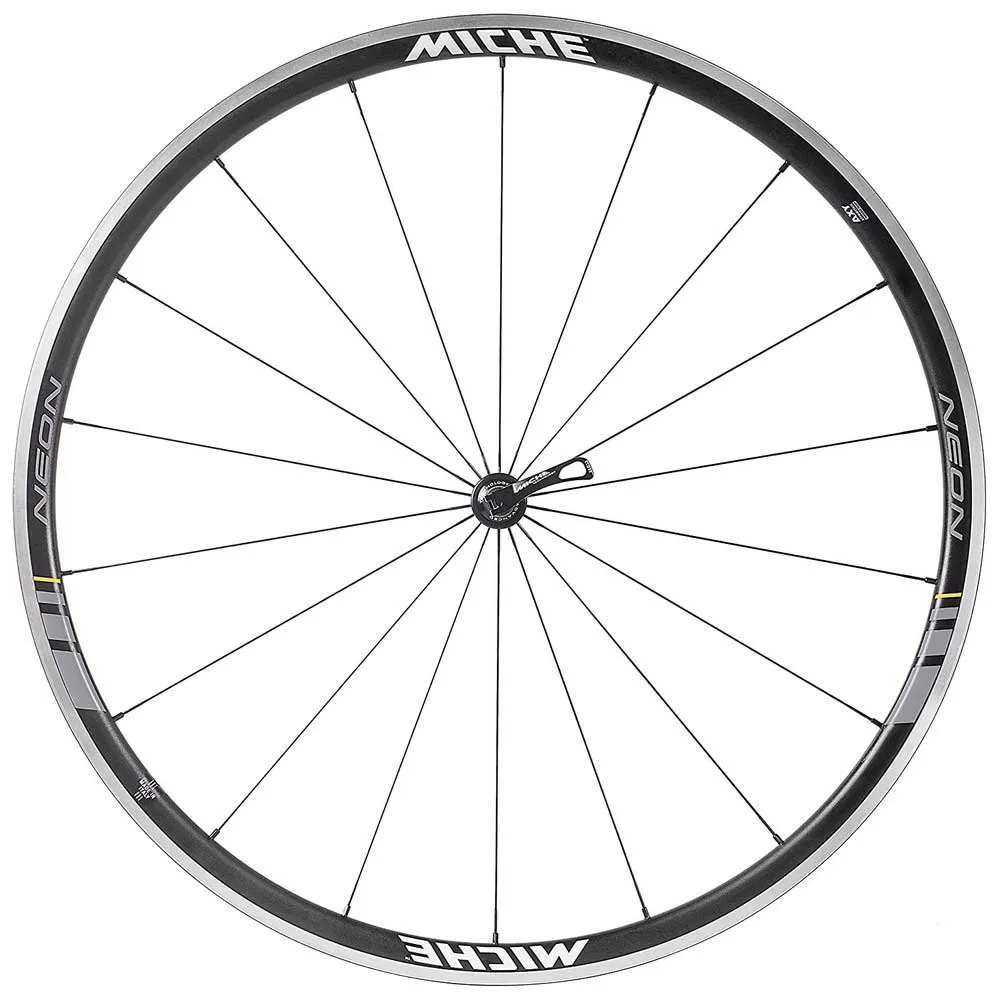 Miche Neon Landeveishjulsett, Black / grey, 9 x 100 / 10 x 120mm, Shimano/Sram HG