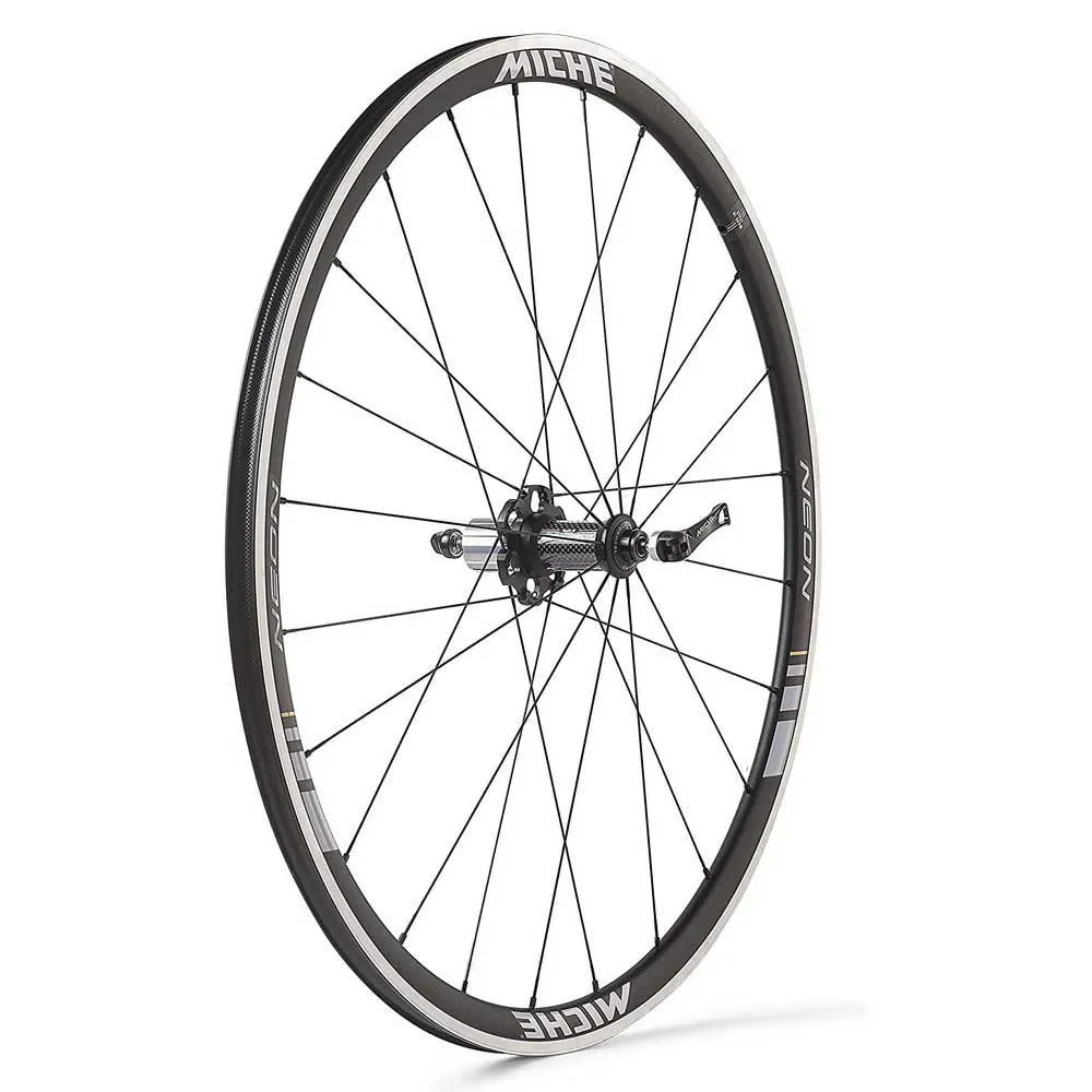 Miche Neon Landeveishjulsett, Black / grey, 9 x 100 / 10 x 120mm, Shimano/Sram HG