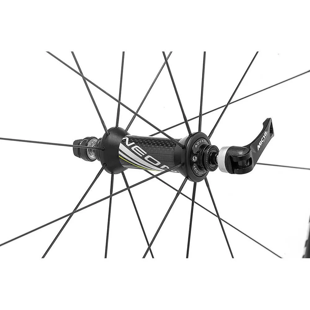 Miche Neon Landeveishjulsett, Black / grey, 9 x 100 / 10 x 120mm, Shimano/Sram HG