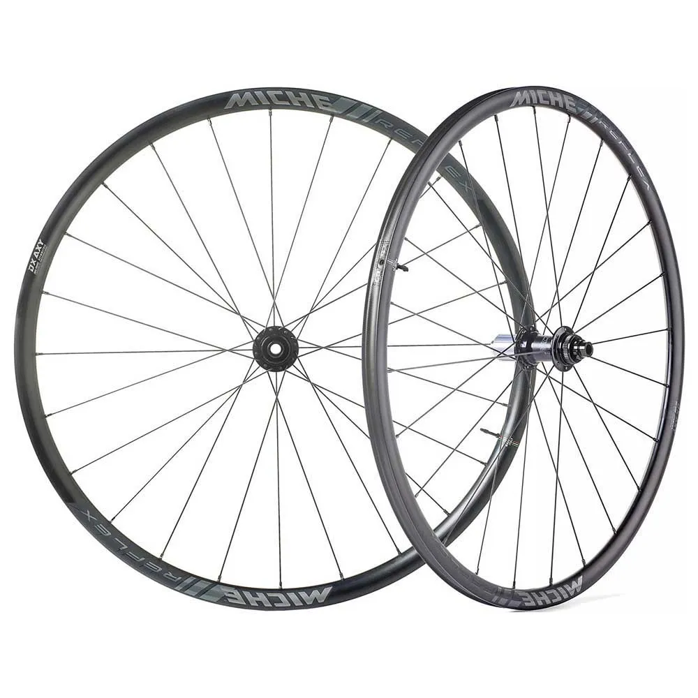 Miche Reflex Dx 700 Tubeless Landeveishjulsett, Black, 12 x 100 / 12 x 142mm, Shimano/Sram HG