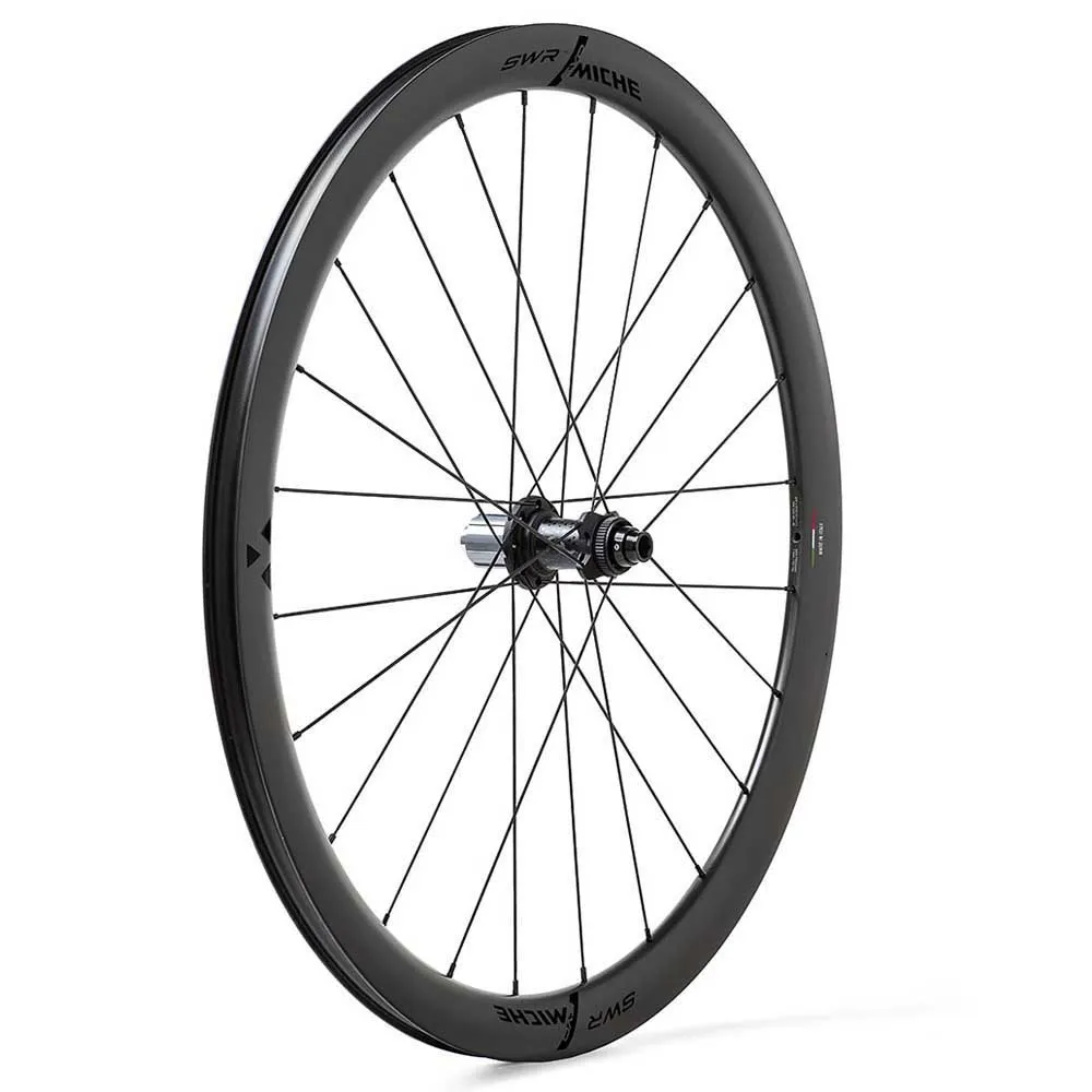 Miche Swr Evo 40 Mm Cl Disc Tubeless Landeveishjulsett, Black, 12 x 100/12 x 142mm, Sram XDR Miche Swr Evo 40 Mm Cl Disc Tubeless Landeveishjulsett, Black, 12 x 100/12 x 142mm, Sram XDR