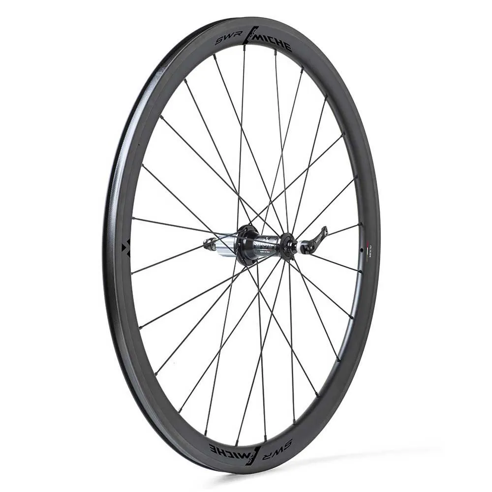 Miche Swr Rim 38 Tubeless Landeveishjulsett, Black, 9 x 100/10 x 130mm, Shimano/Sram HG