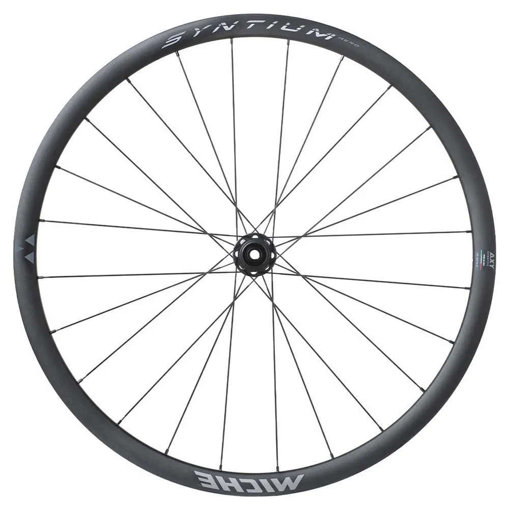 Miche Syntium Aero 28´´ 700c Cl Disc Tubeless Landeveishjulsett Miche Syntium Aero 28´´ 700c Cl Disc Tubeless Landeveishjulsett