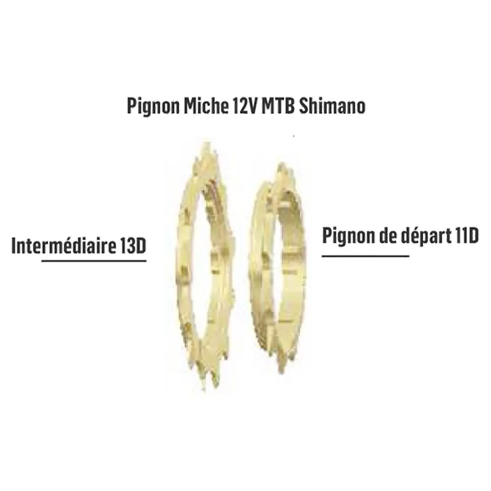 Miche Xm 12-11s Tannhjul, Silver, 11t
